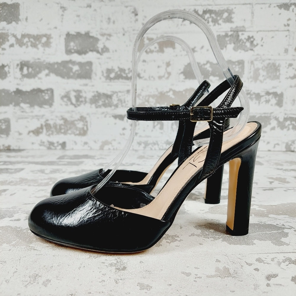 NEW AGL ATTILIO GIUSTI LEOMBRUNI Milly H Simply Ankle Strap Pump In Nero F696